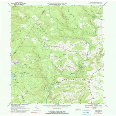YellowMaps Kingwood PA topo map, 1:24000 Scale, 7.5 X 7.5 Minute, Historical, 1967, Updated 1990, 27 x 22.1 in - Tyvek