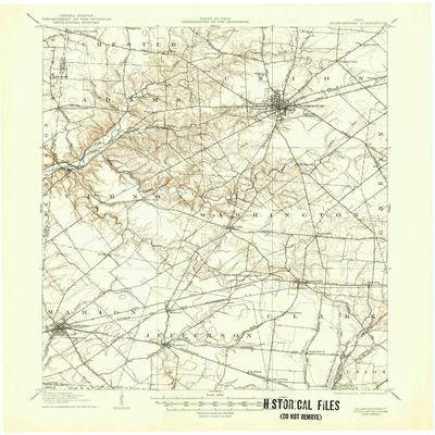 YellowMaps Blanchester OH topo map, 1:62500 Scale, 15 X 15 Minute, Historical, 1907, Updated 1948, 20.8 x 17 in - Polypropylene