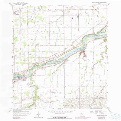 YellowMaps Grand Rapids OH topo map, 1:24000 Scale, 7.5 X 7.5 Minute, Historical, 1958, Updated 1990, 26.9 x 22.1 in - Tyvek