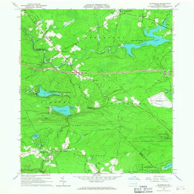 YellowMaps Blakeslee PA topo map, 1:24000 Scale, 7.5 X 7.5 Minute, Historical, 1965, Updated 1967, 26.9 x 22 in - Tyvek