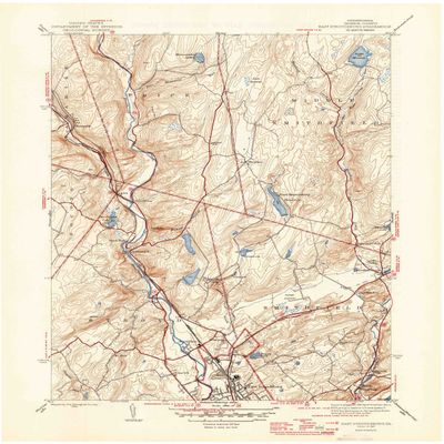 YellowMaps East Stroudsburg PA topo map, 1:31680 Scale, 7.5 X 7.5 Minute, Historical, 1947, 20.9 x 17 in - Polypropylene