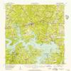 YellowMaps Boydton VA topo map, 1:62500 Scale, 15 X 15 Minute, Historical, 1955, Updated 1957, 20.9 x 17.1 in - Tyvek view 1