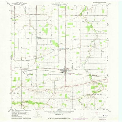 YellowMaps Bloomdale OH topo map, 1:24000 Scale, 7.5 X 7.5 Minute, Historical, 1960, Updated 1973, 27 x 22 in - Polypropylene