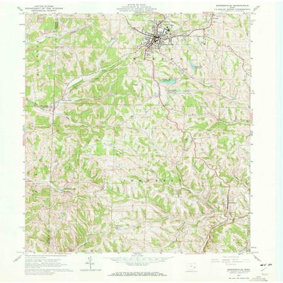 YellowMaps Barnesville OH topo map, 1:24000 Scale, 7.5 X 7.5 Minute, Historical, 1961, Updated 1972, 27 x 22.1 in - Polypropylene