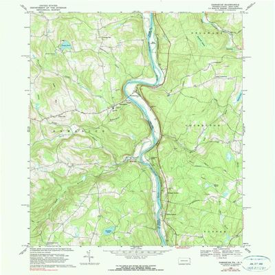YellowMaps Damascus PA topo map, 1:24000 Scale, 7.5 X 7.5 Minute, Historical, 1968, Updated 1990, 26.9 x 22.1 in - Polypropylene