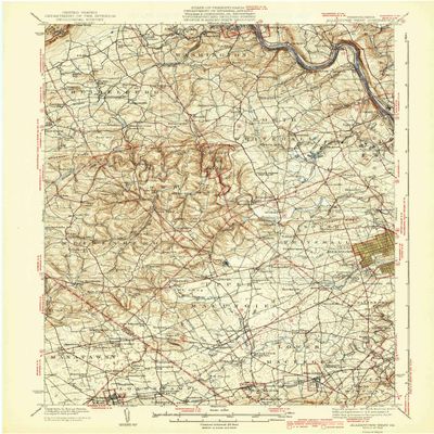 YellowMaps Allentown West PA topo map, 1:62500 Scale, 15 X 15 Minute, Historical, 1942, Updated 1942, 19.9 x 16.5 in - Polypropylene