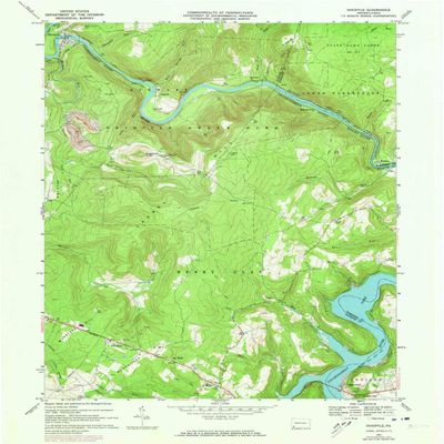 YellowMaps Ohiopyle PA topo map, 1:24000 Scale, 7.5 X 7.5 Minute, Historical, 1967, Updated 1973, 26.9 x 22.1 in - Polypropylene