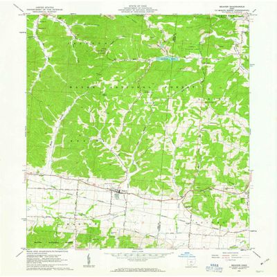 YellowMaps Beaver OH topo map, 1:24000 Scale, 7.5 X 7.5 Minute, Historical, 1961, Updated 1963, 27 x 22.1 in - Polypropylene