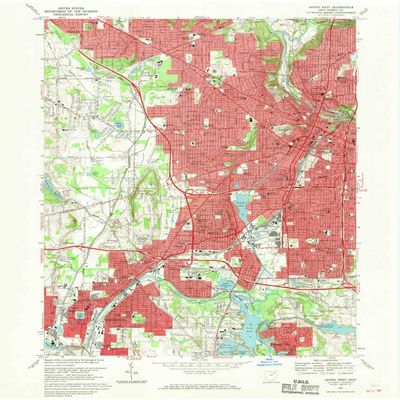 YellowMaps Akron West OH topo map, 1:24000 Scale, 7.5 X 7.5 Minute, Historical, 1967, Updated 1970, 27 x 22.1 in - Polypropylene