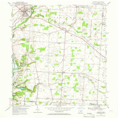YellowMaps Sunbury OH topo map, 1:24000 Scale, 7.5 X 7.5 Minute, Historical, 1955, Updated 1966, 27 x 22 in - Tyvek