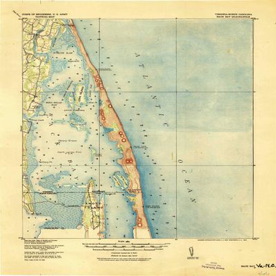 YellowMaps Back Bay VA topo map, 1:62500 Scale, 15 X 15 Minute, Historical, 1916, 21.9 x 16.9 in - Tyvek