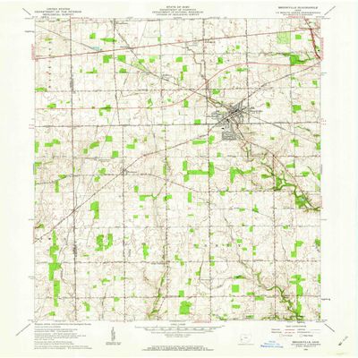 YellowMaps Brookville OH topo map, 1:24000 Scale, 7.5 X 7.5 Minute, Historical, 1961, Updated 1962, 27 x 22 in - Polypropylene