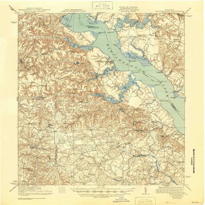 YellowMaps Tappahannock VA topo map, 1:62500 Scale, 15 X 15 Minute, Historical, 1918, Updated 1944, 20.8 x 17.1 in - Polypropylene