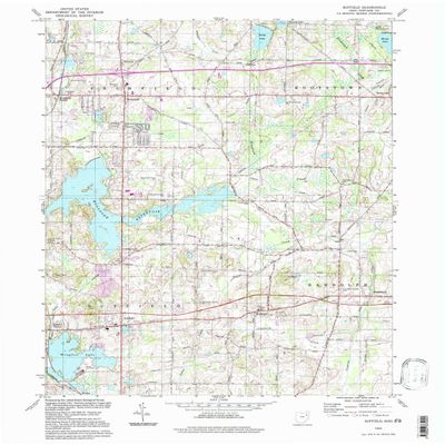 YellowMaps Suffield OH topo map, 1:24000 Scale, 7.5 X 7.5 Minute, Historical, 1994, Updated 1997, 26.9 x 21.9 in - Polypropylene