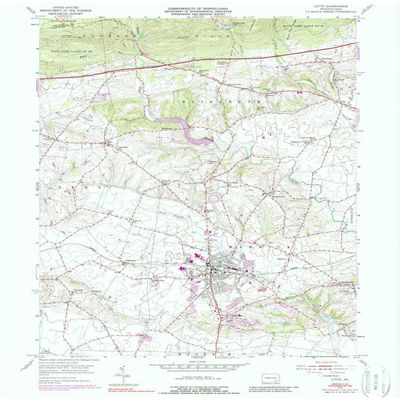 YellowMaps Lititz PA topo map, 1:24000 Scale, 7.5 X 7.5 Minute, Historical, 1956, Updated 1988, 27 x 22 in - Polypropylene