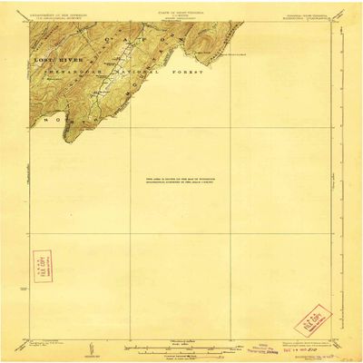 YellowMaps Edinburg VA topo map, 1:62500 Scale, 15 X 15 Minute, Historical, 1923, 19.9 x 16.4 in - Polypropylene
