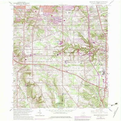 YellowMaps Broadview Heights OH topo map, 1:24000 Scale, 7.5 X 7.5 Minute, Historical, 1963, Updated 1979, 27 x 22.1 in - Polypropylene