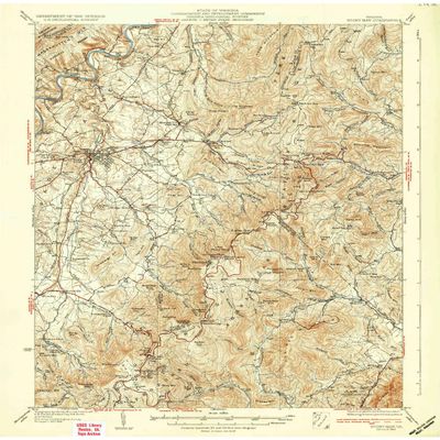 YellowMaps Stony Man VA topo map, 1:62500 Scale, 15 X 15 Minute, Historical, 1933, 20 x 16.4 in - Tyvek