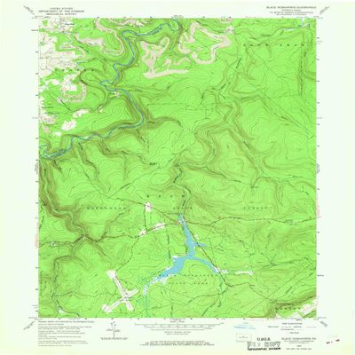 YellowMaps Black Moshannon PA topo map, 1:24000 Scale, 7.5 X 7.5 Minute, Historical, 1959, Updated 1969, 26.9 x 22.1 in - Polypropylene