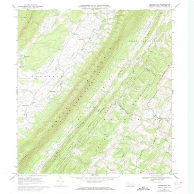 YellowMaps Clearville PA topo map, 1:24000 Scale, 7.5 X 7.5 Minute, Historical, 1967, Updated 1973, 27 x 22.1 in - Polypropylene