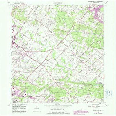 YellowMaps Sassamansville PA topo map, 1:24000 Scale, 7.5 X 7.5 Minute, Historical, 1957, Updated 1990, 27 x 22.1 in - Tyvek