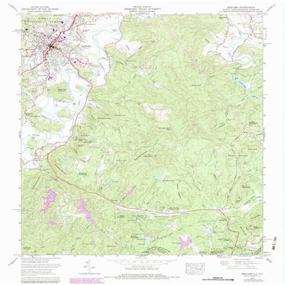 YellowMaps Brevard NC topo map, 1:24000 Scale, 7.5 X 7.5 Minute, Historical, 1965, Updated 1978, 27 x 22 in - Polypropylene
