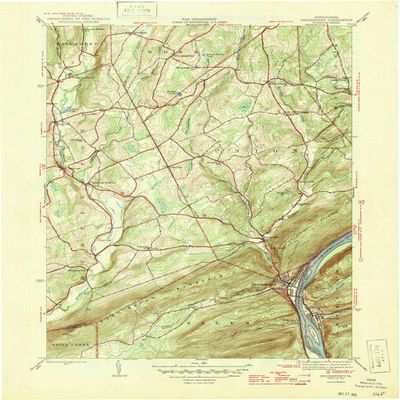 YellowMaps Shickshinny PA topo map, 1:31680 Scale, 7.5 X 7.5 Minute, Historical, 1946, 20.7 x 17 in - Polypropylene