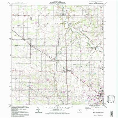 YellowMaps Mallet Creek OH topo map, 1:24000 Scale, 7.5 X 7.5 Minute, Historical, 1994, Updated 1997, 26.9 x 22 in - Polypropylene