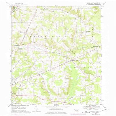 YellowMaps Blooming Valley PA topo map, 1:24000 Scale, 7.5 X 7.5 Minute, Historical, 1967, Updated 1975, 26.9 x 22.1 in - Polypropylene