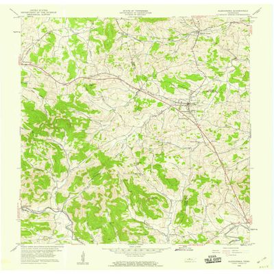 YellowMaps Alexandria TN topo map, 1:24000 Scale, 7.5 X 7.5 Minute, Historical, 1958, Updated 1959, 27.5 x 22 in - Tyvek