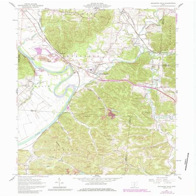 YellowMaps Richmond Dale OH topo map, 1:24000 Scale, 7.5 X 7.5 Minute, Historical, 1961, Updated 1985, 27 x 22 in - Tyvek