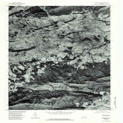 YellowMaps Wytheville VA topo map, 1:24000 Scale, 7.5 X 7.5 Minute, Historical, 1976, Updated 1983, 26.7 x 22 in - Polypropylene