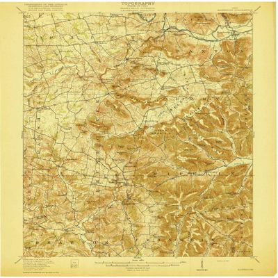 YellowMaps Bainbridge OH topo map, 1:62500 Scale, 15 X 15 Minute, Historical, 1917, 19.9 x 16.5 in - Polypropylene