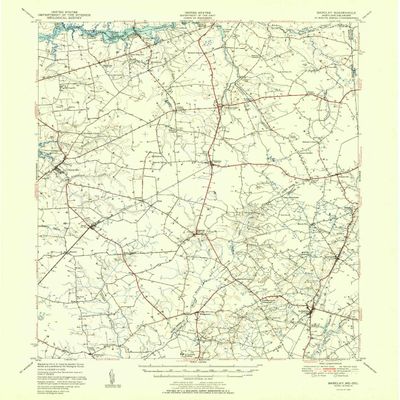 YellowMaps Barclay MD topo map, 1:62500 Scale, 15 X 15 Minute, Historical, 1951, 20.8 x 17 in - Polypropylene