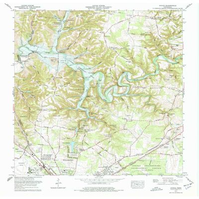 YellowMaps Ovoca TN topo map, 1:24000 Scale, 7.5 X 7.5 Minute, Historical, 1972, Updated 1977, 27.5 x 22 in - Polypropylene