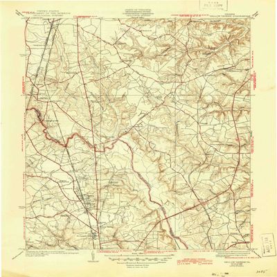 Yellow Tavern VA topo map, 1:31680 Scale, 7.5 X 7.5 Minute, Historical, 1938, Updated 1946, 20.6 x 16.8 in - Polypropylene
