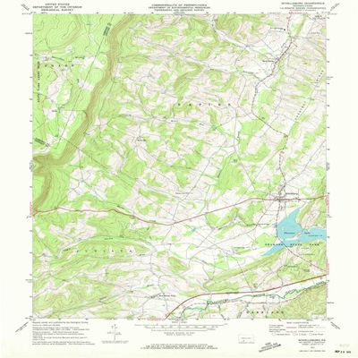 YellowMaps Schellsburg PA topo map, 1:24000 Scale, 7.5 X 7.5 Minute, Historical, 1971, Updated 1972, 26.7 x 21.3 in - Polypropylene
