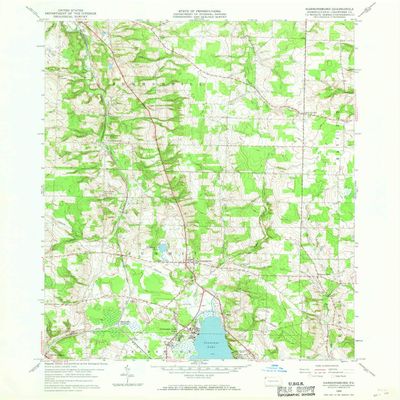 YellowMaps Harmonsburg PA topo map, 1:24000 Scale, 7.5 X 7.5 Minute, Historical, 1959, Updated 1969, 26.9 x 22.1 in - Tyvek
