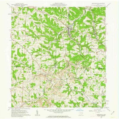 YellowMaps Amsterdam OH topo map, 1:24000 Scale, 7.5 X 7.5 Minute, Historical, 1960, Updated 1962, 27 x 22 in - Polypropylene