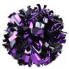 Metallic Cheerleader Cheerleading Pom Poms 6 inch 1 Pair 2 Pieces (Purple/Black) view 1