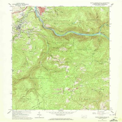 YellowMaps South Connellsville PA topo map, 1:24000 Scale, 7.5 X 7.5 Minute, Historical, 1964, Updated 1972, 26.9 x 22 in - Tyvek