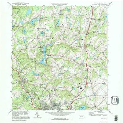 YellowMaps Dalton PA topo map, 1:24000 Scale, 7.5 X 7.5 Minute, Historical, 1994, Updated 1995, 26.8 x 21.9 in - Tyvek