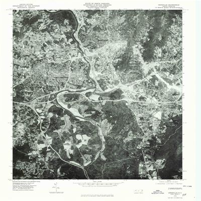 YellowMaps Asheville NC topo map, 1:24000 Scale, 7.5 X 7.5 Minute, Historical, 1976, Updated 1979, 26.9 x 22 in - Polypropylene
