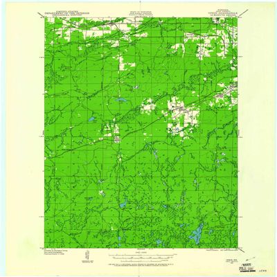 YellowMaps Upson WI topo map, 1:48000 Scale, 15 X 15 Minute, Historical, 1940, Updated 1961, 27.3 x 22.6 in - Polypropylene