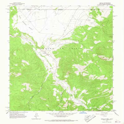 YellowMaps Amalia NM topo map, 1:24000 Scale, 7.5 X 7.5 Minute, Historical, 1963, Updated 1967, 26.9 x 22 in - Tyvek