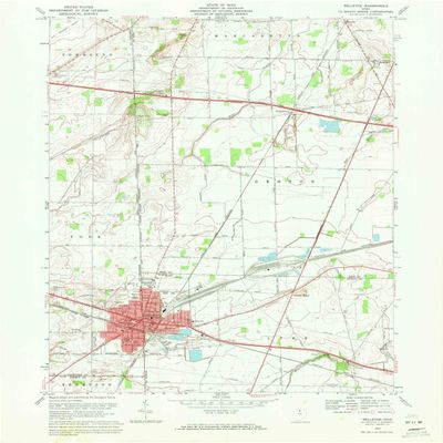 Bellevue OH topo map, 1:24000 Scale, 7.5 X 7.5 Minute, Historical, 1969, Updated 1971, 27 x 22.1 in - Polypropylene