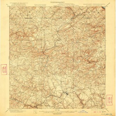 YellowMaps Belair MD topo map, 1:62500 Scale, 15 X 15 Minute, Historical, 1901, Updated 1922, 19.9 x 16.4 in - Polypropylene