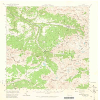 YellowMaps Telluride CO topo map, 1:62500 Scale, 15 X 15 Minute, Historical, 1955, Updated 1964, 21.2 x 16.9 in - Tyvek