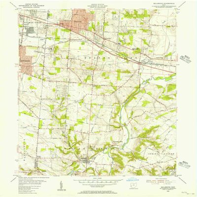 YellowMaps Bellbrook OH topo map, 1:24000 Scale, 7.5 X 7.5 Minute, Historical, 1955, Updated 1956, 27 x 22 in - Polypropylene