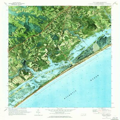 YellowMaps Holly Ridge NC topo map, 1:24000 Scale, 7.5 X 7.5 Minute, Historical, 1970, Updated 1973, 26.9 x 22 in - Tyvek